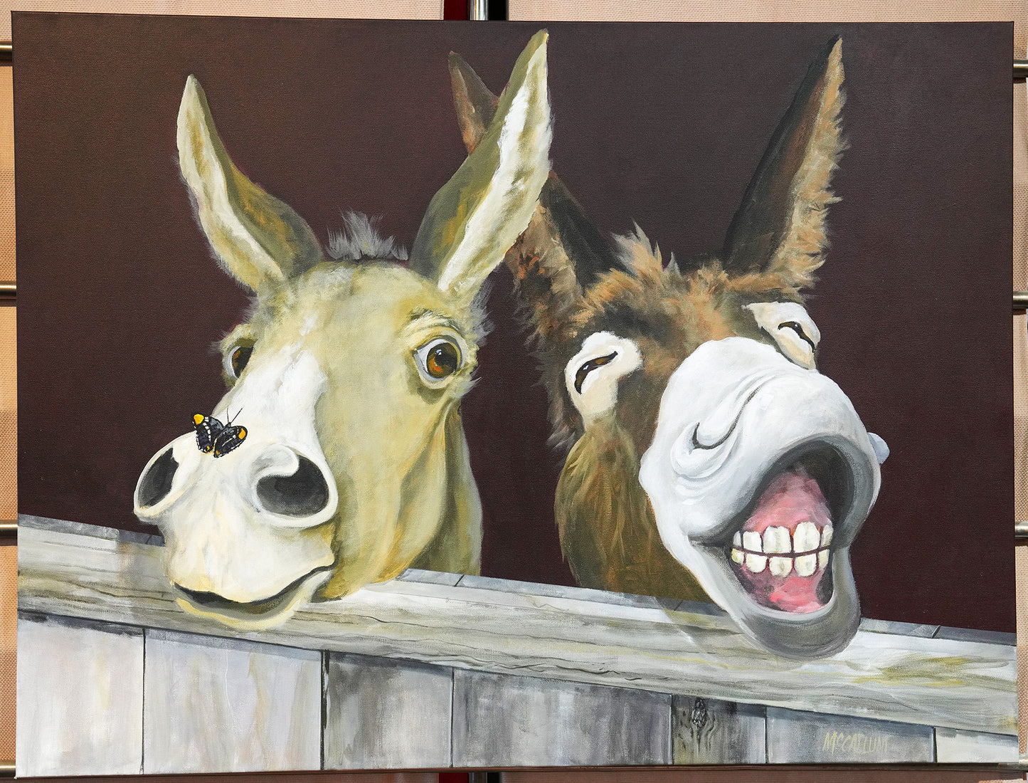 2 Laughing Donkeys