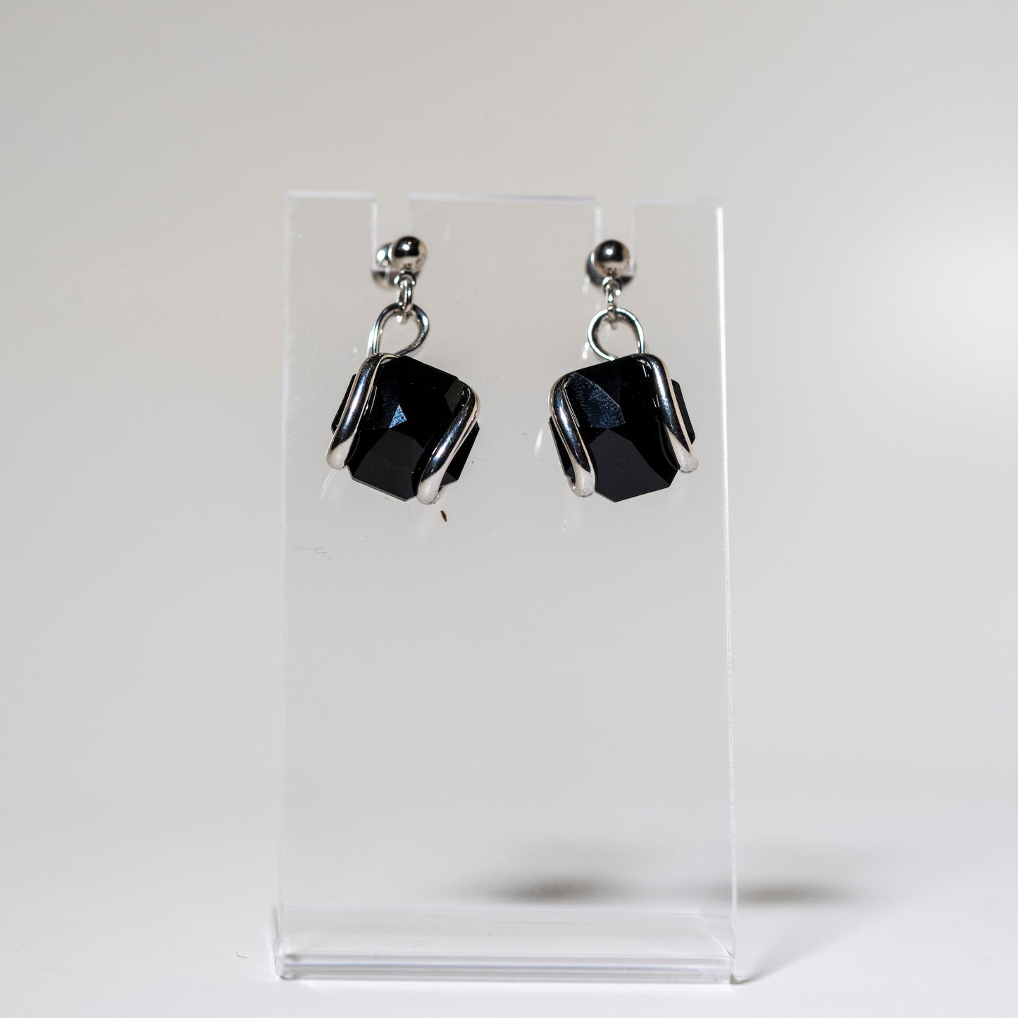 Black Swarovski Crystal Earrings