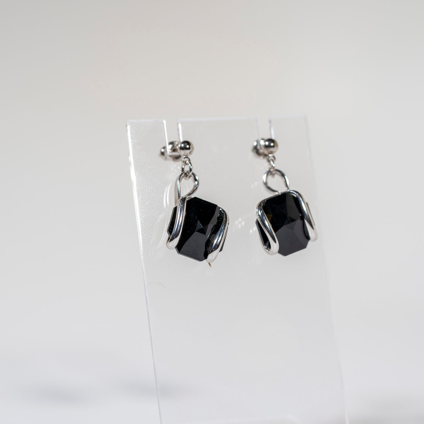 Black Swarovski Crystal Earrings